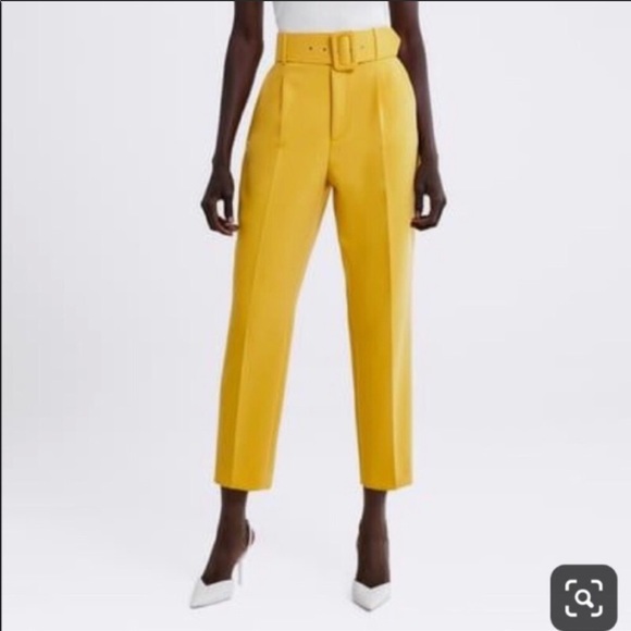 ANTHROPOLOGIE high waisted cropped belted pants - Picture 1 of 7